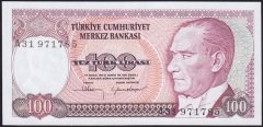 7.Emisyon 1.Tertip 100 Lira A31 971785 Çil