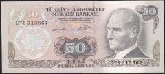 6.Emisyon 1.Tertip 50 Lira C76 313567 Çilaltı