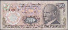 6.EMİSYON 1.TERTİP 50 LİRA D02 224295 ÇÇT +