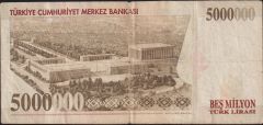 7.Emisyon 5 000 000 Lira K90 053340 Çok Temiz