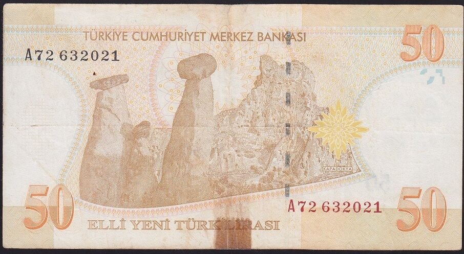 8.Emisyon 50 YTL A72 632021 Haliyle