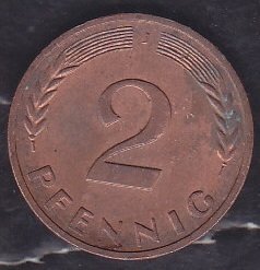 Almanya 2 Pfennig 1968