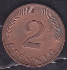 Almanya 2 Pfennig 1968