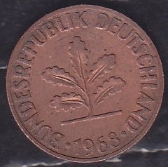 Almanya 2 Pfennig 1968