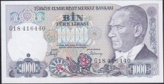 7.Emisyon 2.Tertip 1000 Lira G18 416440 Çil