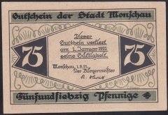 ALMANYA 75 PFENNİG NOTGELD 1922 ÇİL