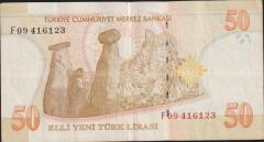 8.Emisyon 50 YTL F09 416123 Çok Temiz