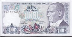 7.Emisyon 1.Tertip 1000 Lira E63 527003 Çil