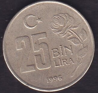 1996 Yılı 25.000 Lira