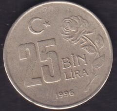 1996 Yılı 25.000 Lira