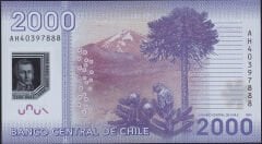 Şili 2000 Pesos 2014 Çil Pick 162d Polymer