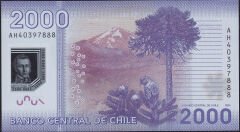 Şili 2000 Pesos 2014 Çil Pick 162d Polymer