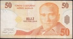 8.Emisyon 50 YTL A74 966233 Çok Temiz