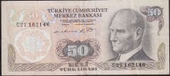 6.Emisyon 1.Tertip 50 Lira C27 162146 Çok Temiz