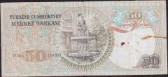 6.Emisyon 1.Tertip 50 Lira C27 162146 Çok Temiz