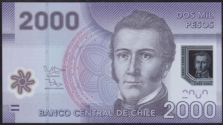 Şili 2000 Pesos 2014 Çil Pick 162d Polymer