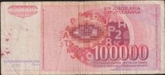 Yugoslavya 100000 Dinar 1989 Çok Temiz