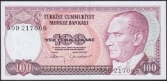 7.Emisyon 1.Tertip 100 Lira A09 217068 Çil