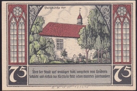 ALMANYA 75 PFENNİG NOTGELD 1920 ÇİL