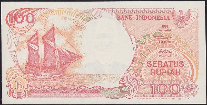 Endonezya 100 Rupiah 1992 / 1995 Çil Pick 127d