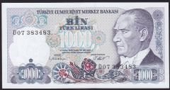7.Emisyon 1.Tertip 1000 Lira D07 383483 Çil