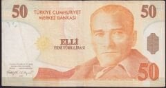 8.Emisyon 50 YTL A78 544708 Çok Temiz