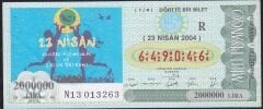 2004 23 Nisan Çeyrek Bilet - R Serisi