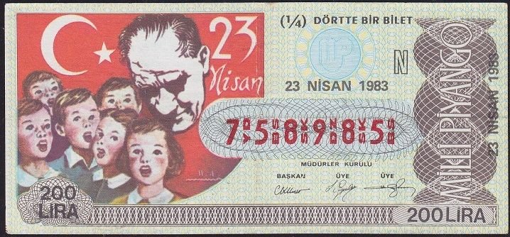 1983 23 Nisan Çeyrek Bilet - N Serisi