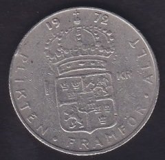 İSVEÇ 1 KRON 1972