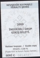 Nevşehir Yeraltı Şehri Giriş Bileti