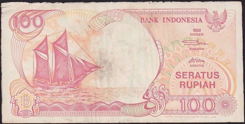 Endonezya 100 Rupiah 1992 / 1996 Çok Temiz Pick 127e
