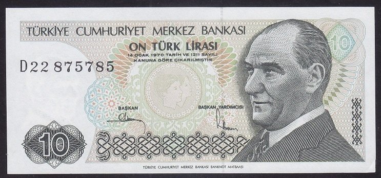 7.EMİSYON 2.TERTİP 10 LİRA D22 875785 ÇİLALTI ÇİL