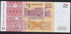 Tacikistan 10 Somoni 2018 Çil Pick 24b