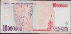 7.EMİSYON 10 000 000 LİRA C79 965883 ÇOK TEMİZ eski paralar nereye satılır