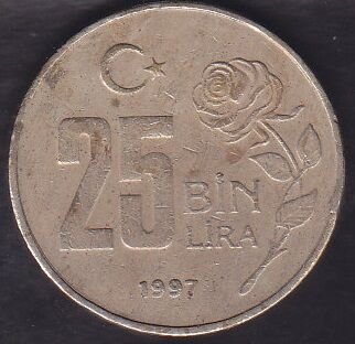 1997 Yılı 25.000 Lira