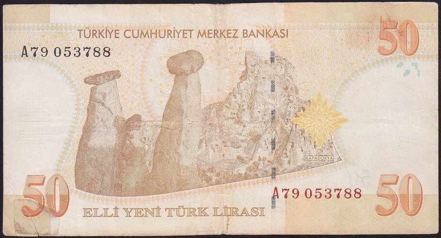 8.Emisyon 50 YTL A79 053788 Haliyle