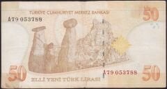 8.Emisyon 50 YTL A79 053788 Haliyle