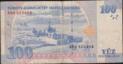 8.Emisyon 100 YTL A08 353404 Çok Temiz