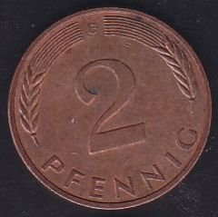 Almanya 2 Pfennig 1996 G