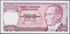 7.Emisyon 1.Tertip 100 Lira A01 560303 Çilaltı Çil