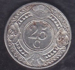 Hollanda Antilleri 25 Cent 2007 parada eğrilme var Haliyle