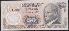 6.EMİSYON 1.TERTİP 50 LİRA C43 154625 ÇİLALTI ÇİL