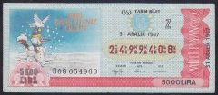 1987 31 ARALIK YARIM BİLET Z SERİSİ