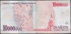 7.Emisyon 10 000 000 Lira C81 672737 Çok Temiz+