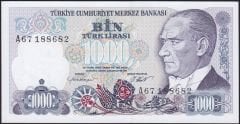 7.Emisyon 1.Tertip 1000 Lira A67 188682 Çil