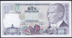 7.Emisyon 1.Tertip 1000 Lira E27 270555 Çilaltı Çil
