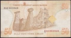 8.Emisyon 50 YTL A80 003969 Çok Temiz