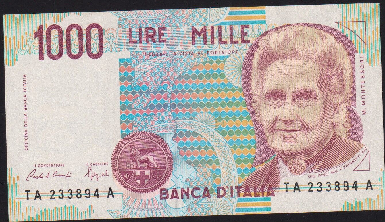 İtalya 1000 Lire 1990 Çok Çok Temiz Pick 114a