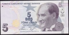 9.Emisyon 2.Tertip 5 Lira B181 526287 Çok Çok Temiz+