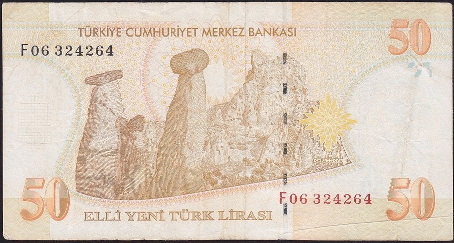 8.Emisyon 50 YTL F06 324264 Çok Temiz